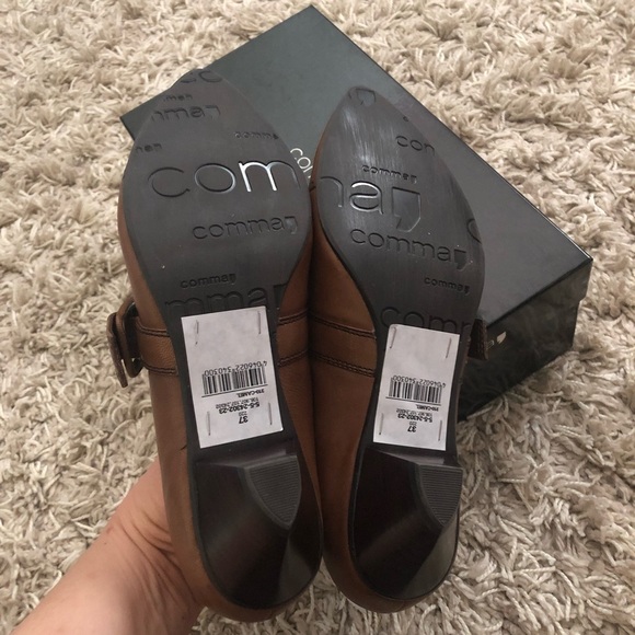 Brown leather pump/heel, comma, NWT and box EUR/37/US7 - Picture 5 of 7